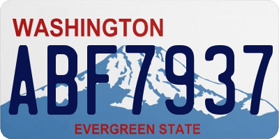 WA license plate ABF7937