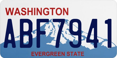 WA license plate ABF7941