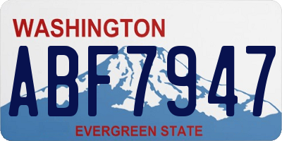 WA license plate ABF7947