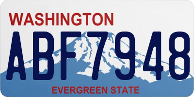 WA license plate ABF7948