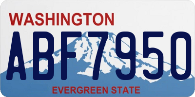 WA license plate ABF7950