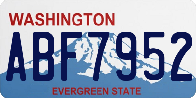 WA license plate ABF7952