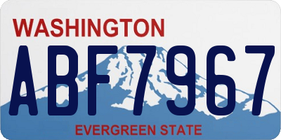 WA license plate ABF7967