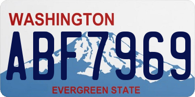WA license plate ABF7969