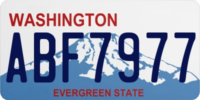 WA license plate ABF7977