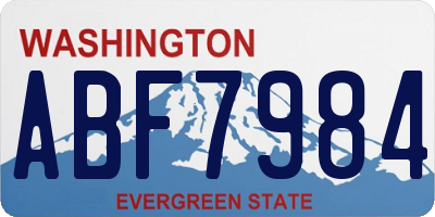 WA license plate ABF7984