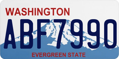 WA license plate ABF7990