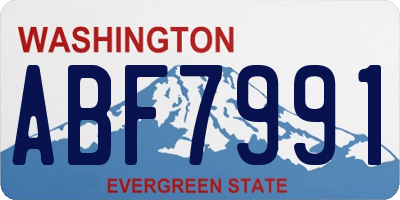WA license plate ABF7991