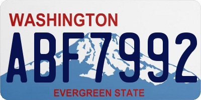 WA license plate ABF7992