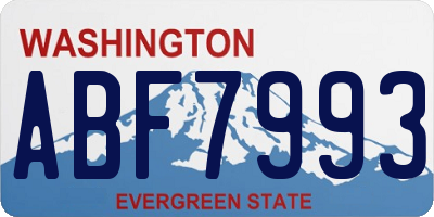 WA license plate ABF7993