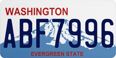 WA license plate ABF7996