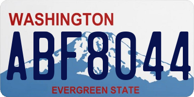 WA license plate ABF8044