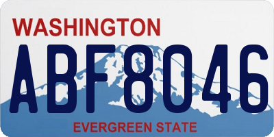 WA license plate ABF8046