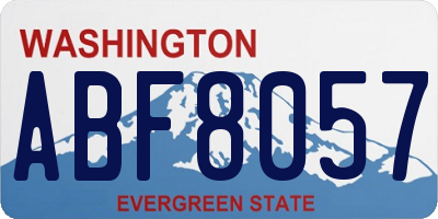 WA license plate ABF8057