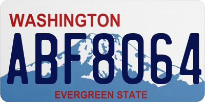 WA license plate ABF8064