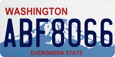 WA license plate ABF8066