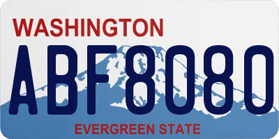WA license plate ABF8080