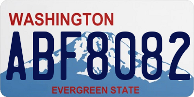 WA license plate ABF8082