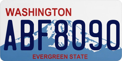 WA license plate ABF8090