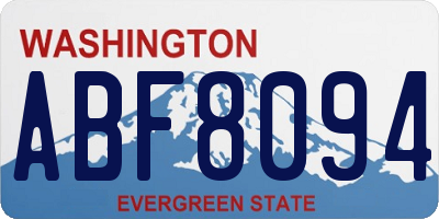 WA license plate ABF8094