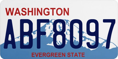 WA license plate ABF8097