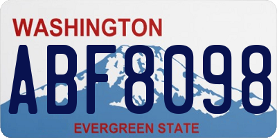 WA license plate ABF8098