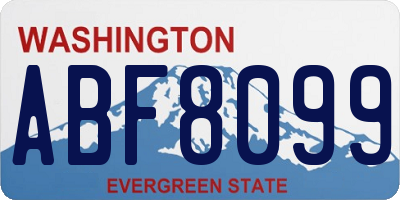 WA license plate ABF8099