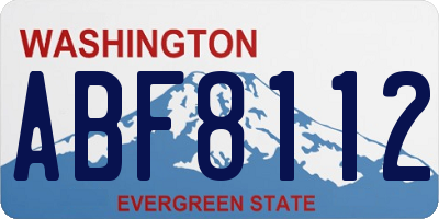 WA license plate ABF8112