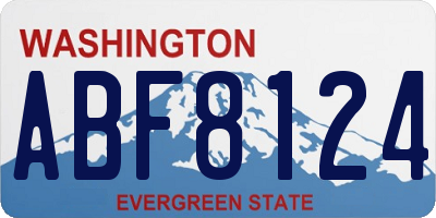 WA license plate ABF8124