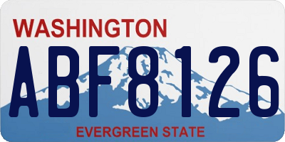 WA license plate ABF8126