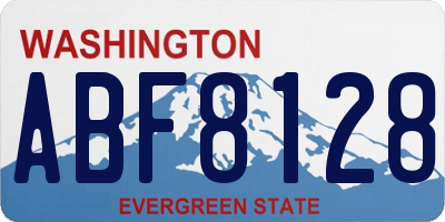 WA license plate ABF8128