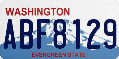 WA license plate ABF8129