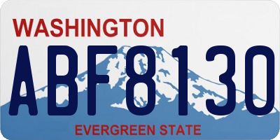 WA license plate ABF8130