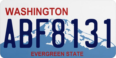 WA license plate ABF8131