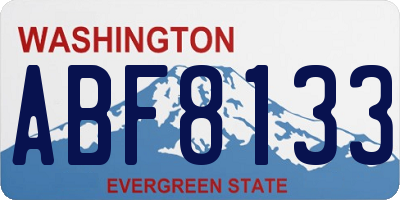 WA license plate ABF8133