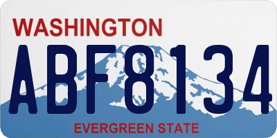 WA license plate ABF8134