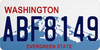 WA license plate ABF8149