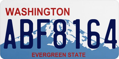 WA license plate ABF8164