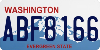 WA license plate ABF8166