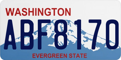 WA license plate ABF8170