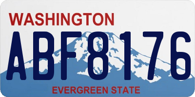 WA license plate ABF8176
