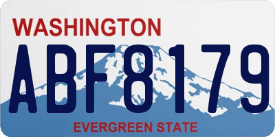 WA license plate ABF8179