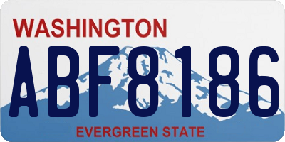 WA license plate ABF8186