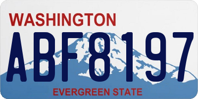 WA license plate ABF8197