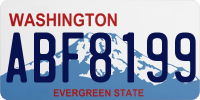 WA license plate ABF8199