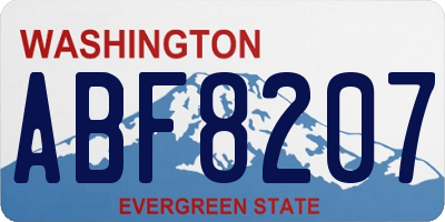 WA license plate ABF8207