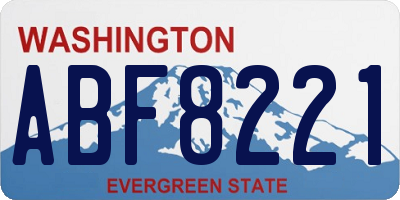 WA license plate ABF8221