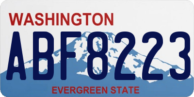 WA license plate ABF8223