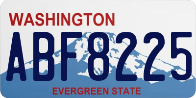 WA license plate ABF8225