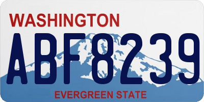 WA license plate ABF8239